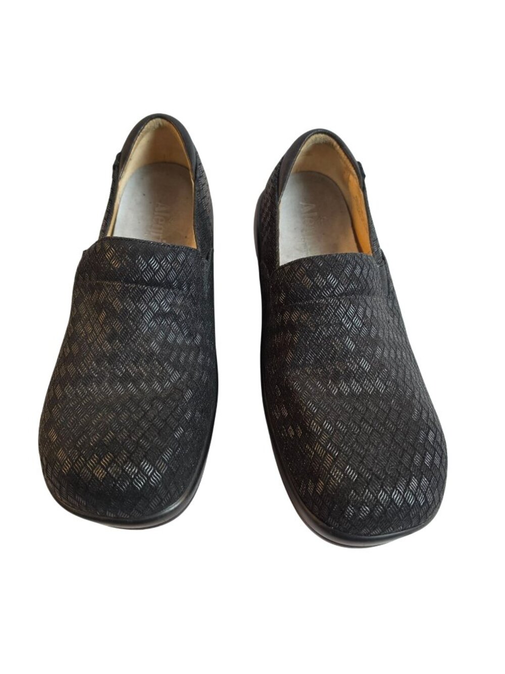 Alegria Keli Professional Shoes Womens 41 Black Leather Slip On Comfort Loafers